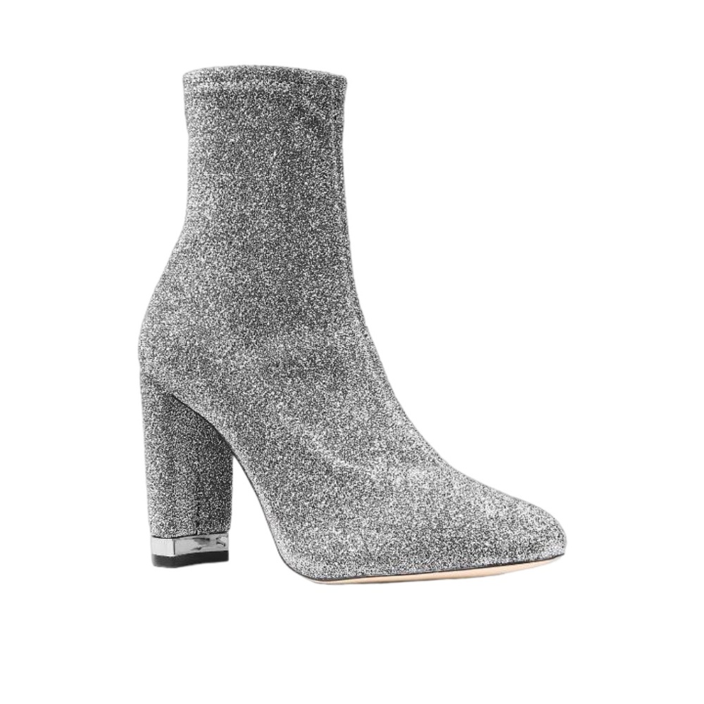 Michael Kors Mandy Glitter Stretch-Knit Ankle Boot (Size: 7.5)